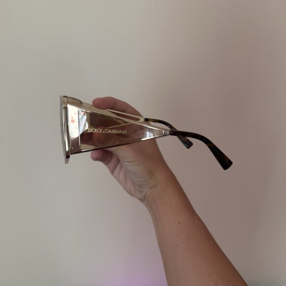 DOLCE & GABBANA DG2305 13655A Light Gold Men's 70 mm Sunglasses - Picture 4 of 6